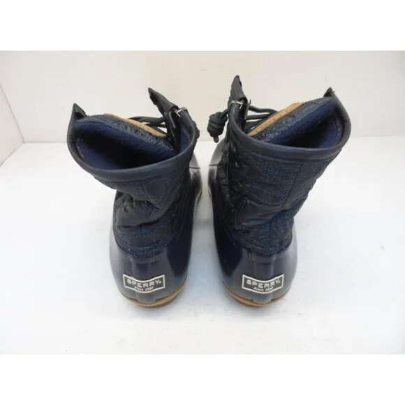 Sperry Women's STS82681 Saltwater Nylon Quilt Rain Boot Navy Size 8M - Picture 3 of 9